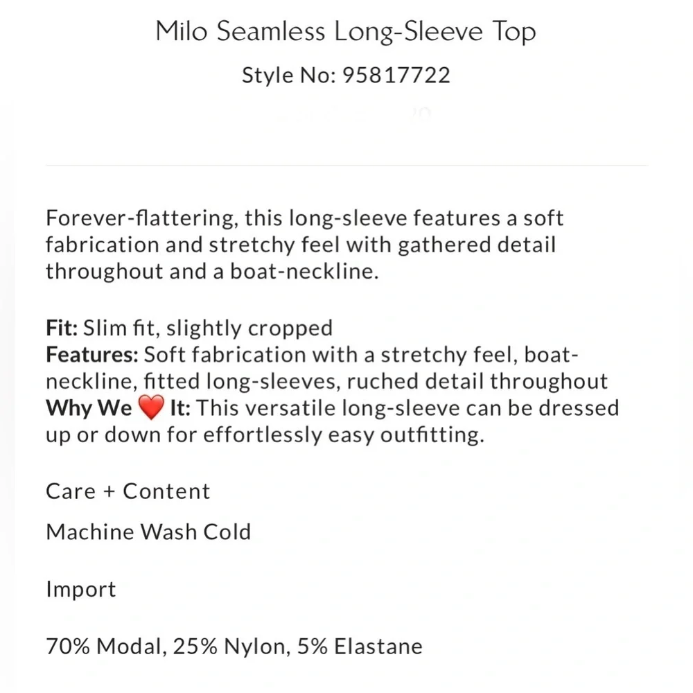 NWT Free people Milo Seamless Long-Sleeve black Top L/XL